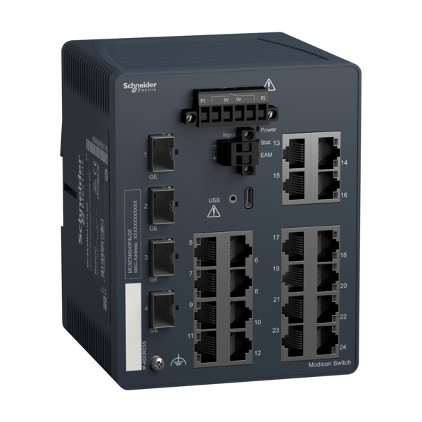 Modicon managed switch 20tx/4ge-sfp - Schneider Electric - MCSESM243F4LG0