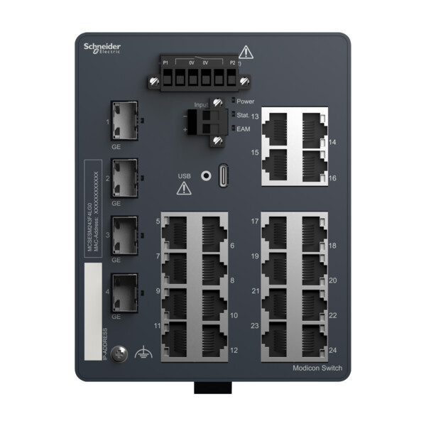 Modicon managed switch 20tx/4ge-sfp - Schneider Electric - MCSESM243F4LG0