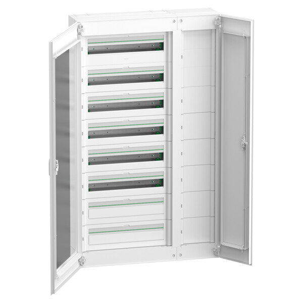 Prismaset s - coffret saillie plastique & métal 7 rangées 24 modules + gaine - Schneider Electric - LVSSD724