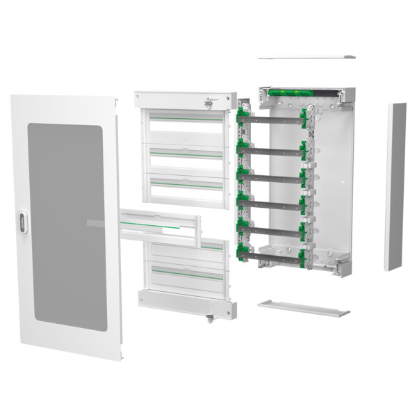 Prismaset s - coffret saillie plastique & métal 6 rangées 24 modules - Schneider Electric - LVSST624