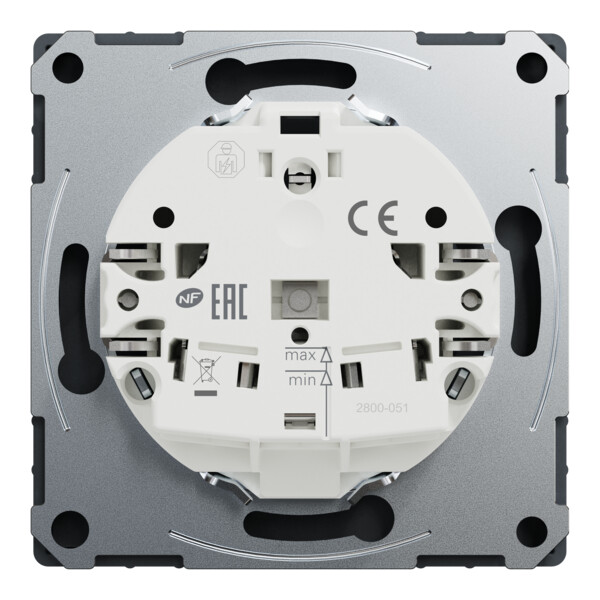 D-life - prise de courant 2p+t - fr - méca + enjoliveur - anthracite - Schneider Electric - MTN2500-6034