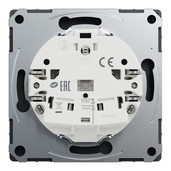 D-life - prise de courant 2p+t - fr - méca + enjoliveur - anthracite - Schneider Electric - MTN2500-6034