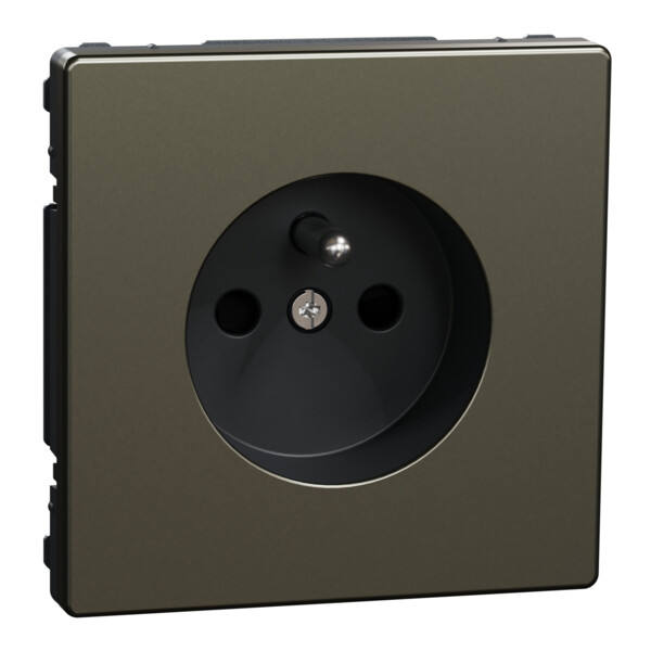 D-life - prise de courant 2p+t - fr - méca + enjoliveur - métal nickel - Schneider Electric - MTN2500-6050
