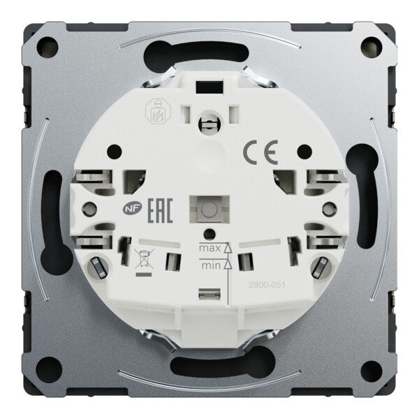 D-life - prise de courant 2p+t - fr - méca + enjoliveur - métal nickel - Schneider Electric - MTN2500-6050