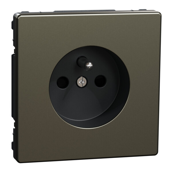 D-life - prise de courant 2p+t - fr - méca + enjoliveur - métal nickel - Schneider Electric - MTN2500-6050