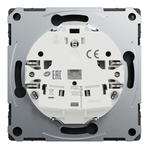 D-life - prise de courant 2p+t - fr - méca + enjoliveur - métal nickel - Schneider Electric - MTN2500-6050