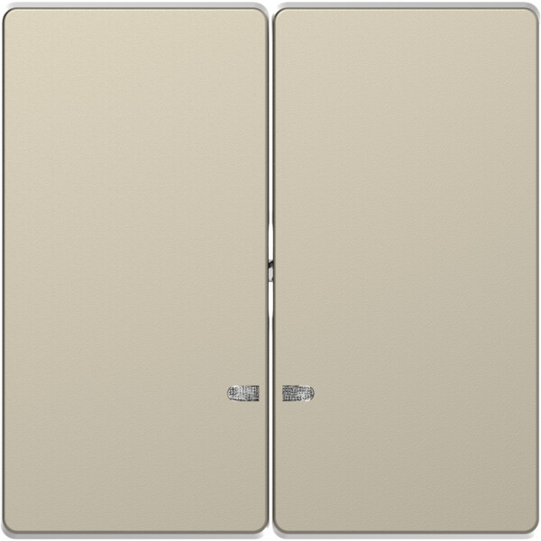 D-life - enjoliveur pour commande double avec voyant - blanc sable - Schneider Electric - MTN3420-6033
