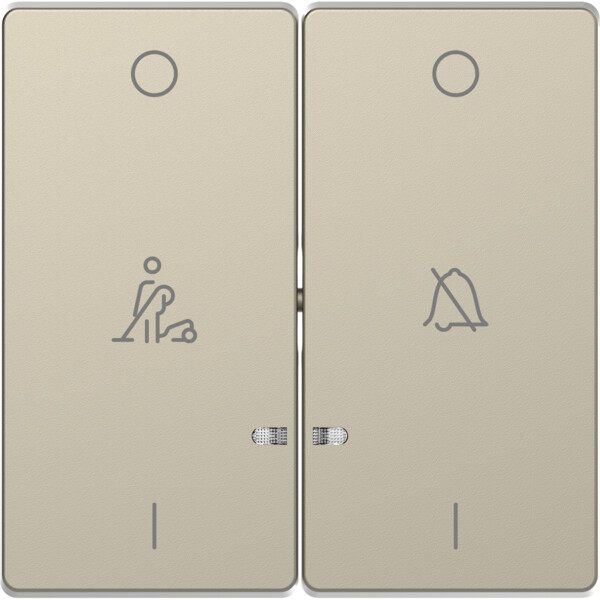 D-life - enjoliveur pour commande double voyant et picto hotel - blanc sable - Schneider Electric - MTN3429-6033