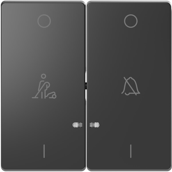 D-life - enjoliveur pour commande double voyant et picto hotel - anthracite - Schneider Electric - MTN3429-6034