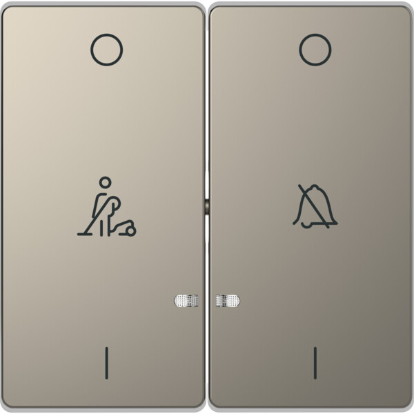 D-life - enjoliveur pour commande double voyant et picto hotel - métal nickel - Schneider Electric - MTN3429-6050