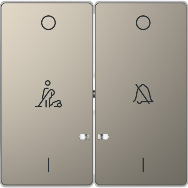 D-life - enjoliveur pour commande double voyant et picto hotel - métal nickel - Schneider Electric - MTN3429-6050