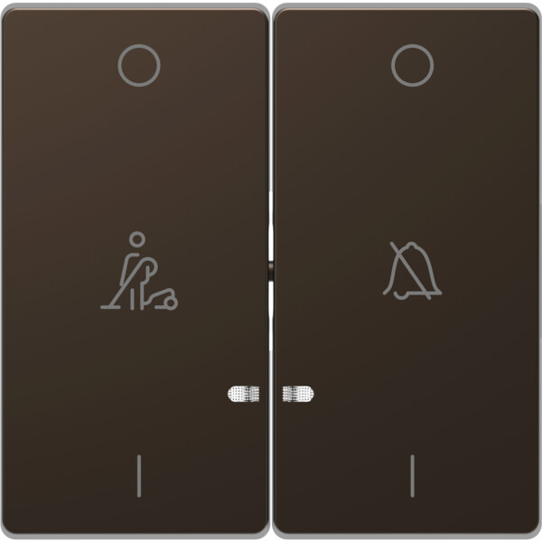 D-life - enjoliveur pour commande double voyant et picto hotel - métal mocca - Schneider Electric - MTN3429-6052