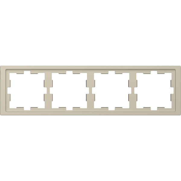 D-life - cadre de finition - blanc sable - 4 postes - Schneider Electric - MTN4040-6533