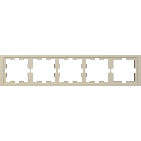 D-life - cadre de finition - blanc sable - 5 postes - Schneider Electric - MTN4050-6533