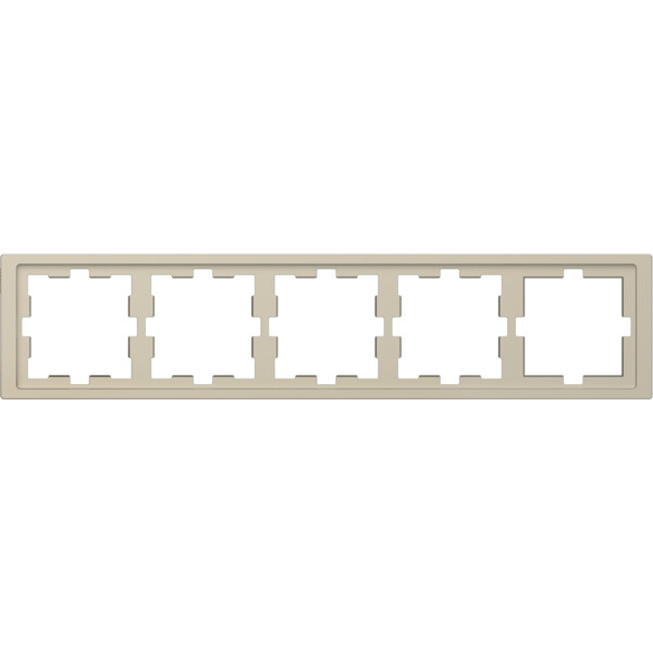 D-life - cadre de finition - blanc sable - 5 postes - Schneider Electric - MTN4050-6533