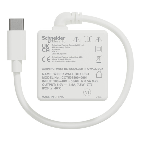 Wiser - alimentation murale hub0 2nd gen - Schneider Electric - CCT501800-0001
