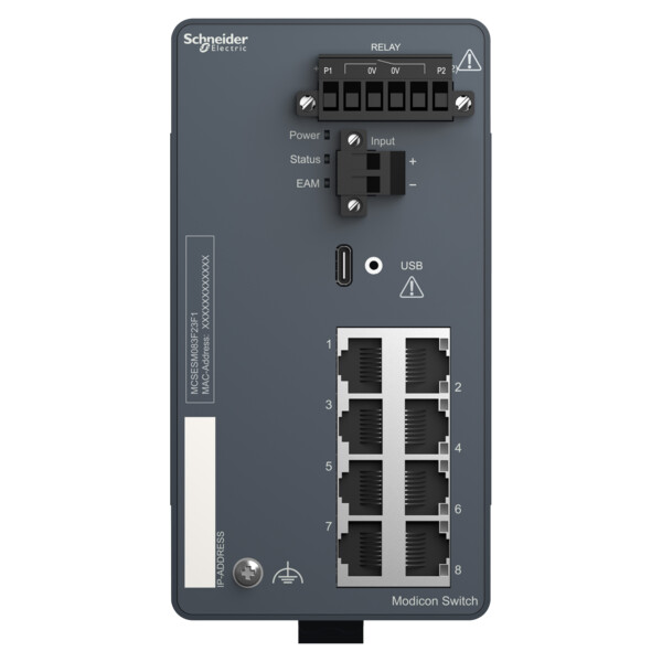Modicon extended managed switch - 8 ports cuivre - Schneider Electric - MCSESM083F23F1