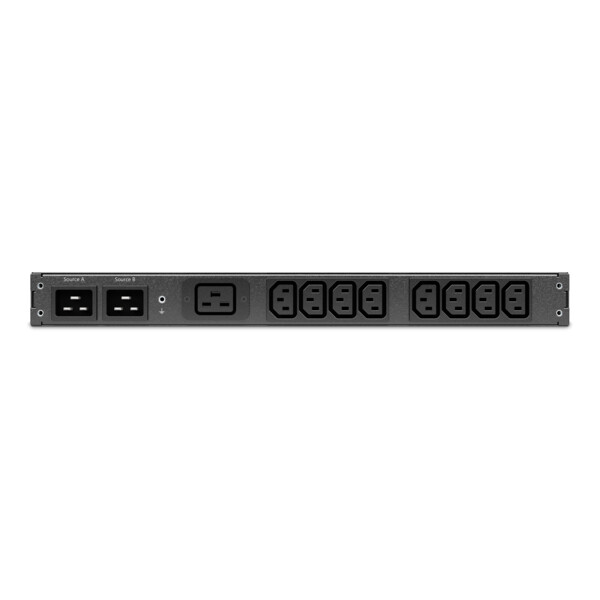 Rack ats, 230v, 16a, entrée c20, 8 sorties c13, 1 sortie c19 - Schneider Electric - AP4423A