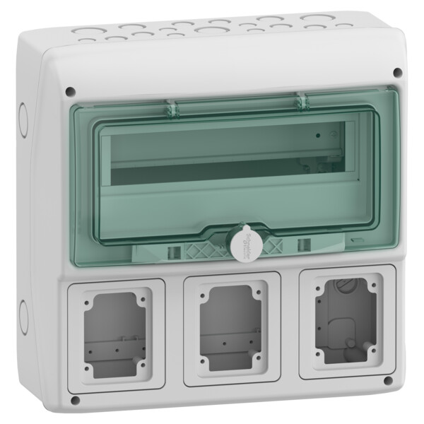 Mureva coffret pour prises iec 340x335mm 12+1 modules x 3 ouvertures 90x100mm - Schneider Electric - 13155M