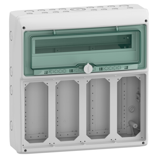 Mureva coffret pour prises block 448x460mm 18+1 modules x 4 ouvertures 103x225mm - Schneider Electric - 13163M