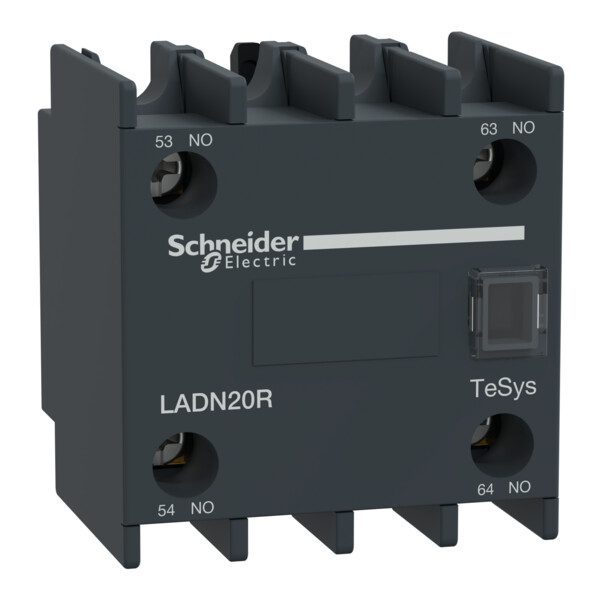 Tesys d - bloc contacts aux frontaux - 2f - bornes vis-étriers - 17v/1ma - Schneider Electric - LADN20R