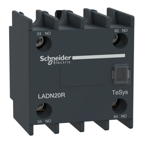 Tesys d - bloc contacts aux frontaux - 2f - bornes vis-étriers - 17v/1ma - Schneider Electric - LADN20R