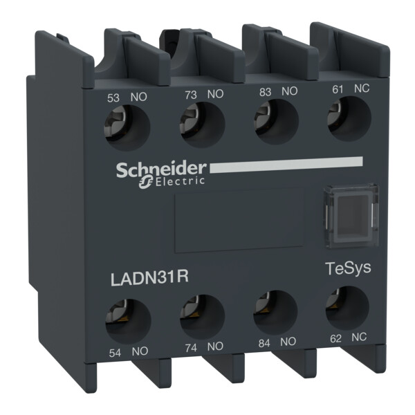 Tesys d - bloc contacts aux frontaux - 3f+1o - bornes vis-étriers - 17v/1ma - Schneider Electric - LADN31R