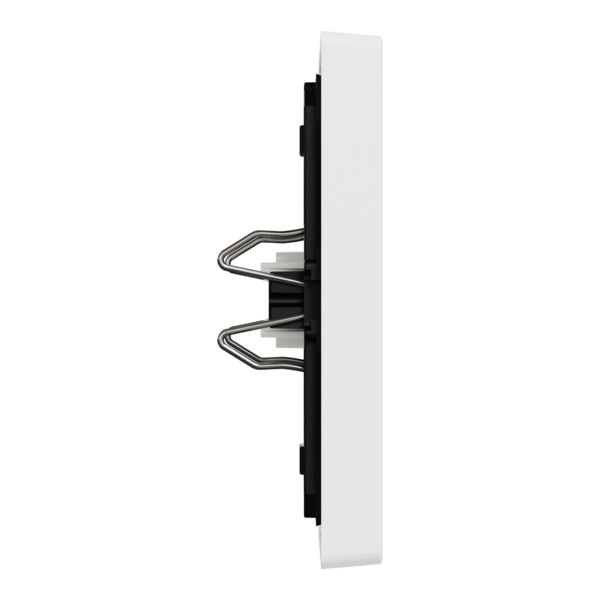 D-life - enjoliveur pr commande simple avec hublot et symboles -blanc nordic mat - Schneider Electric - MTN3350-6037