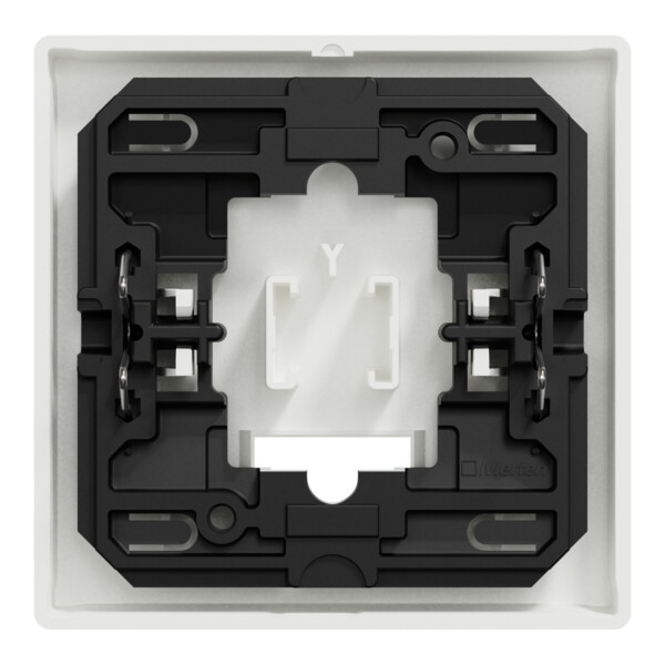 D-life - enjoliveur pr commande simple avec hublot et symboles -blanc nordic mat - Schneider Electric - MTN3350-6037