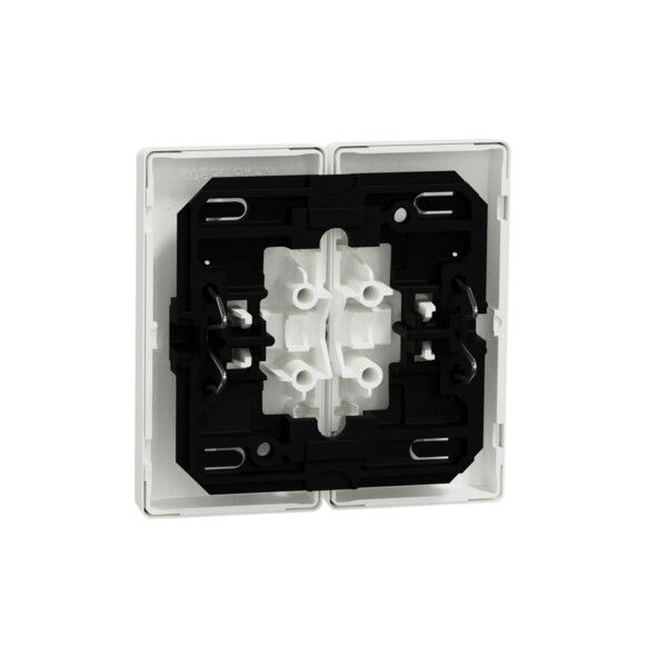 D-life - enjoliveur pour commande double sans marquage - blanc nordic mat - Schneider Electric - MTN3400-6037
