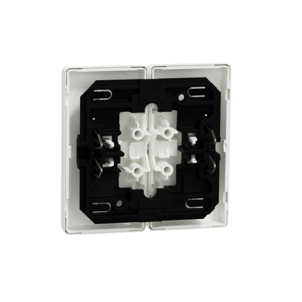 D-life - enjoliveur pour commande double sans marquage - blanc nordic mat - Schneider Electric - MTN3400-6037