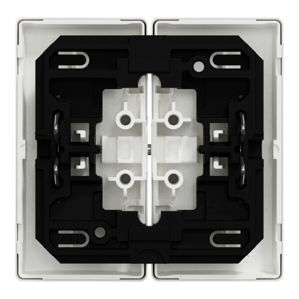 D-life - enjoliveur pour commande double sans marquage - blanc nordic mat - Schneider Electric - MTN3400-6037