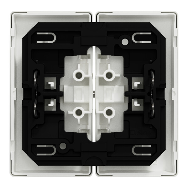 D-life - enjoliveur pour commande double sans marquage - blanc nordic mat - Schneider Electric - MTN3400-6037