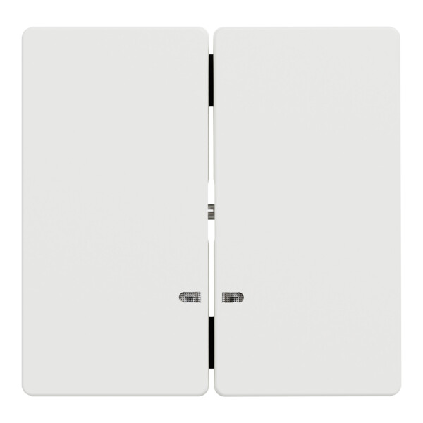 D-life - enjoliveur pour commande double avec voyant - blanc nordic mat - Schneider Electric - MTN3420-6037