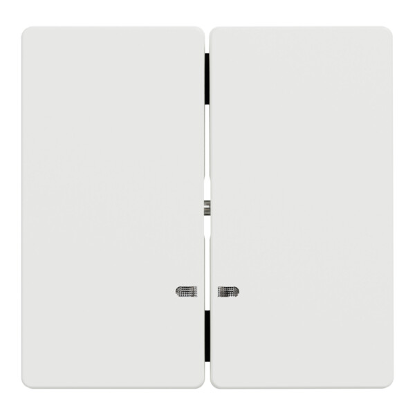D-life - enjoliveur pour commande double avec voyant - blanc nordic mat - Schneider Electric - MTN3420-6037