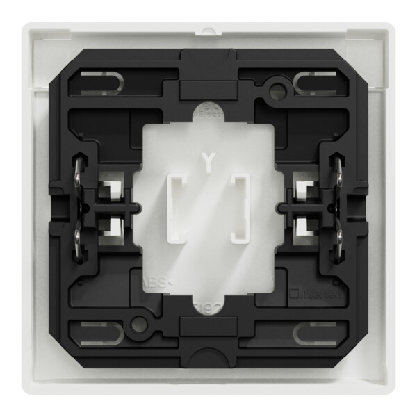 D-life - enjoliveur pour commande simple avec porte-étiquette - blanc nordic mat - Schneider Electric - MTN3360-6037