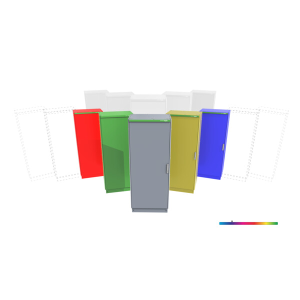 Prismaset p active-socle-faces av. & arr.+piliers-h100 l400-peint. sat. ral spé - Schneider Electric - LVS08724AZ