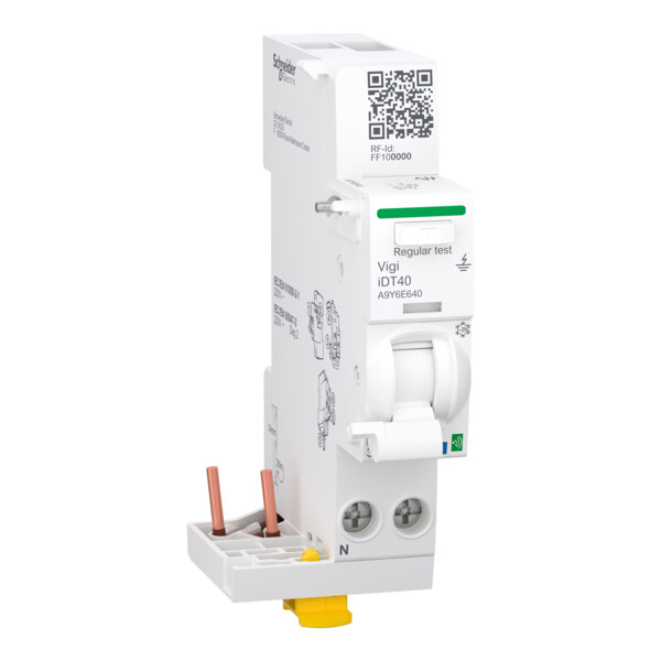 Acti9 active vigi idt40 bloc diff connecté 1p+n 40a 30ma type a si 230v - Schneider Electric - A9Y6E640