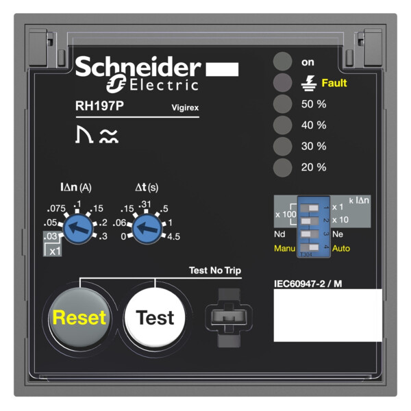 Vigipact - vigirex - relais différentiel rh197p 100 ma 220/240v - Schneider Electric - 56512