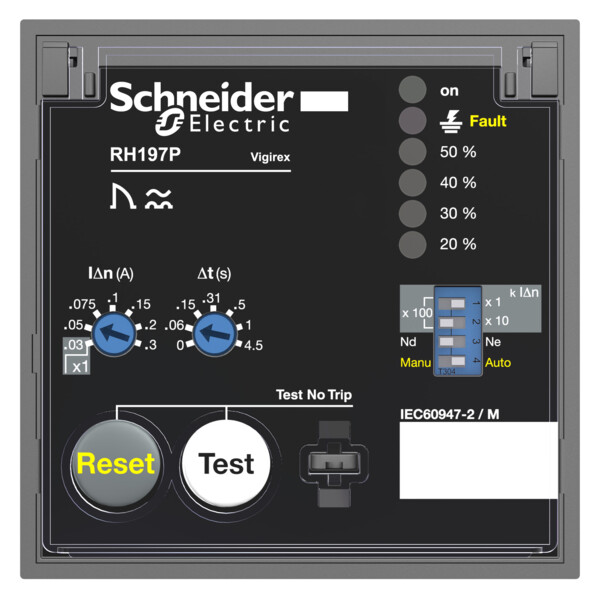 Vigipact - vigirex - relais différentiel rh197p 100 ma 220/240v - Schneider Electric - 56512