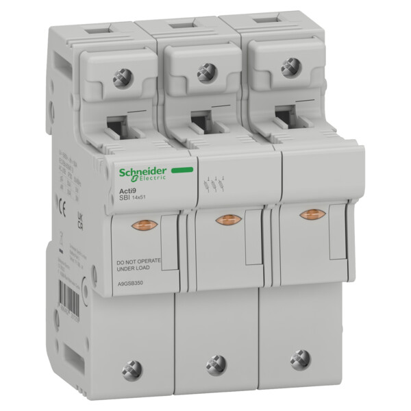 Acti9 sbi - porte-fusible - 3p - 50a - pour fusible 14x51mm - Schneider Electric - A9GSB350
