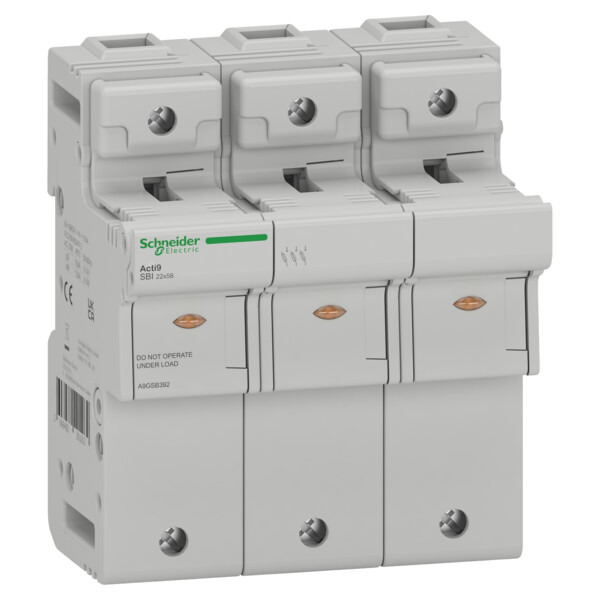 Acti9 sbi - porte-fusible - 3p - 125a - pour fusible 22x58mm - Schneider Electric - A9GSB392