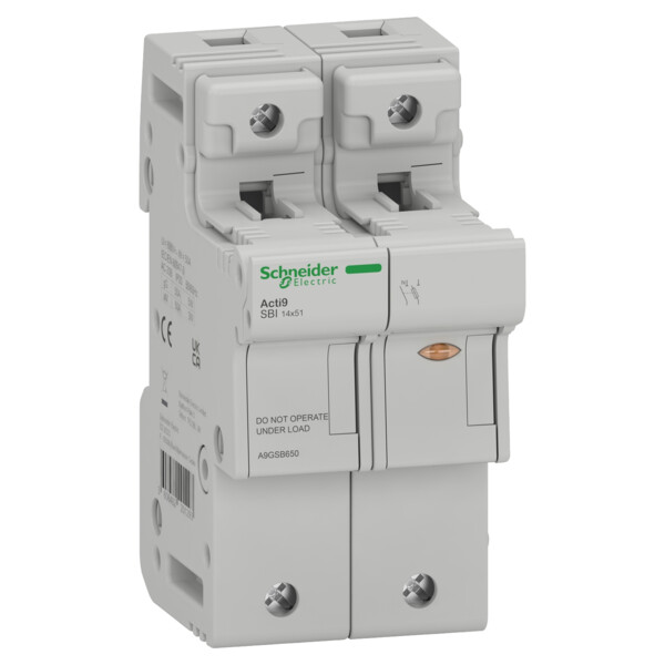 Acti9 sbi - porte-fusible - 1p+n - 50a - pour fusible 14x51mm - Schneider Electric - A9GSB650