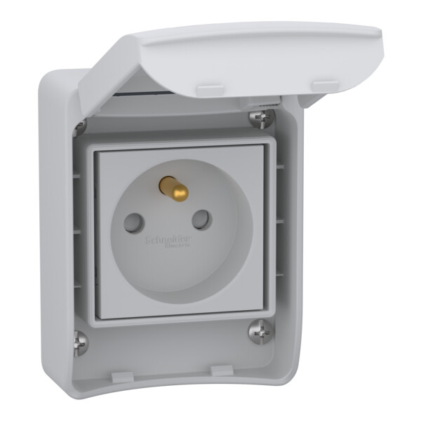 Mureva socle prise de courant connexion rapide fr 2p+t 65x85mm 10/16a 250v ip65 - Schneider Electric - 81140Y