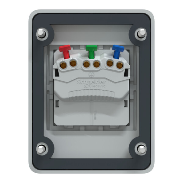 Mureva socle prise de courant connexion rapide fr 2p+t 65x85mm 10/16a 250v ip65 - Schneider Electric - 81140Y