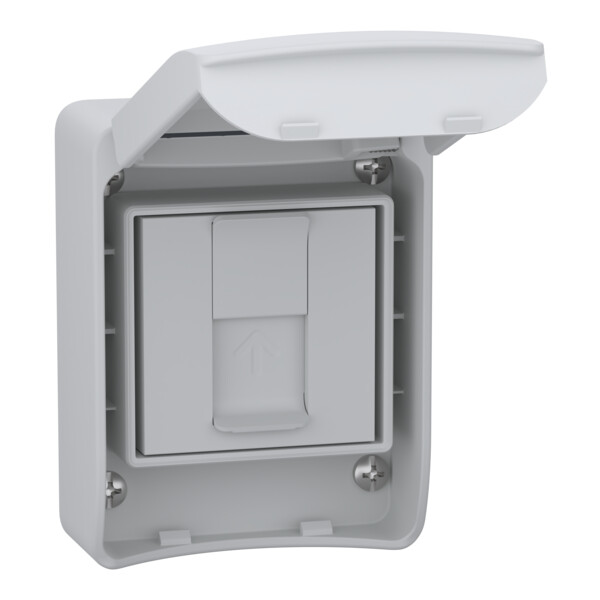 Mureva socle ip65 (volet fermé) pour 1 prise rj45 s-one - Schneider Electric - 81142F