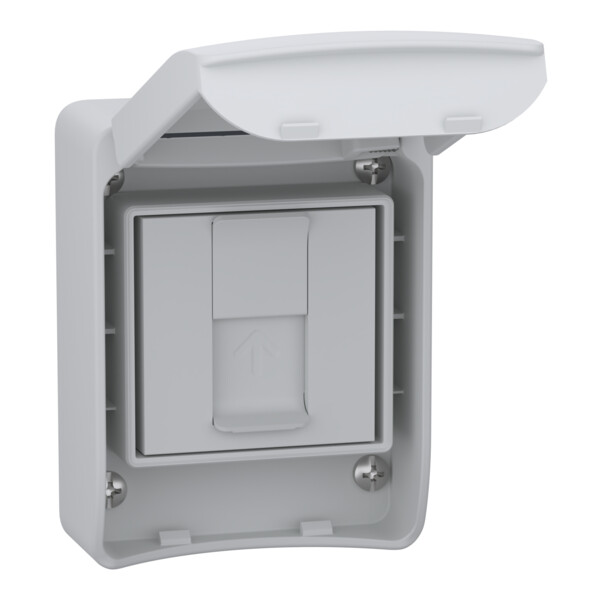 Mureva socle ip65 (volet fermé) pour 1 prise rj45 s-one - Schneider Electric - 81142F
