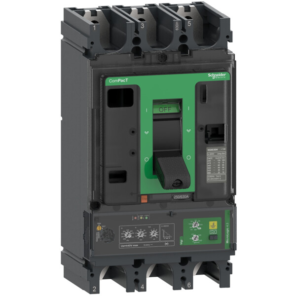 Compact nsx630h - disjoncteur vigi - micrologic 4.3 570a - 3p3d - 70ka - fixe - Schneider Electric - C63H34V570