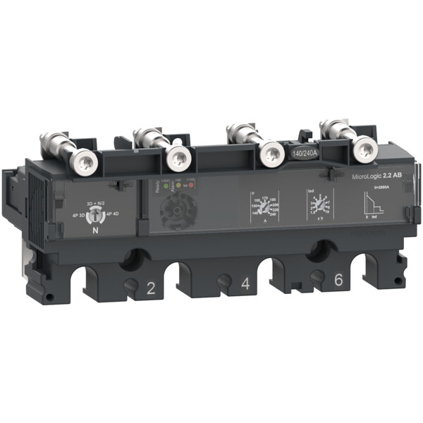 Compact nsx - déclench. micrologic 2.2ab 100a - 4p3d, 4d, 3d+n/2 pour nsx100-250 - Schneider Electric - C1042B100