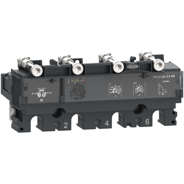 Compact nsx - déclench. micrologic 2.2ab 100a - 4p3d, 4d, 3d+n/2 pour nsx100-250 - Schneider Electric - C1042B100